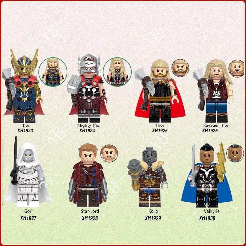 Mô Hình Đồ Chơi Nhân Vật Predator Thor Valkyrie Star-Lord avengers nano