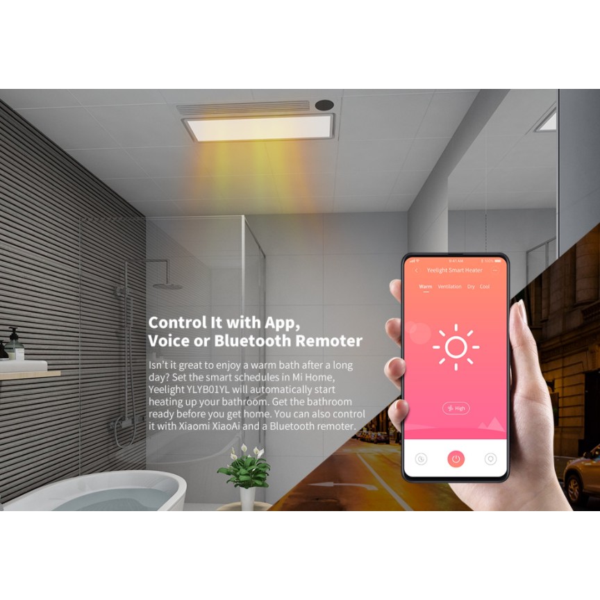Đèn sưởi nhà tắm thông minh Yeelight 8 in 1 - Pro YLYB005 /  YLYYB0010, 8 chức năng tích hợp