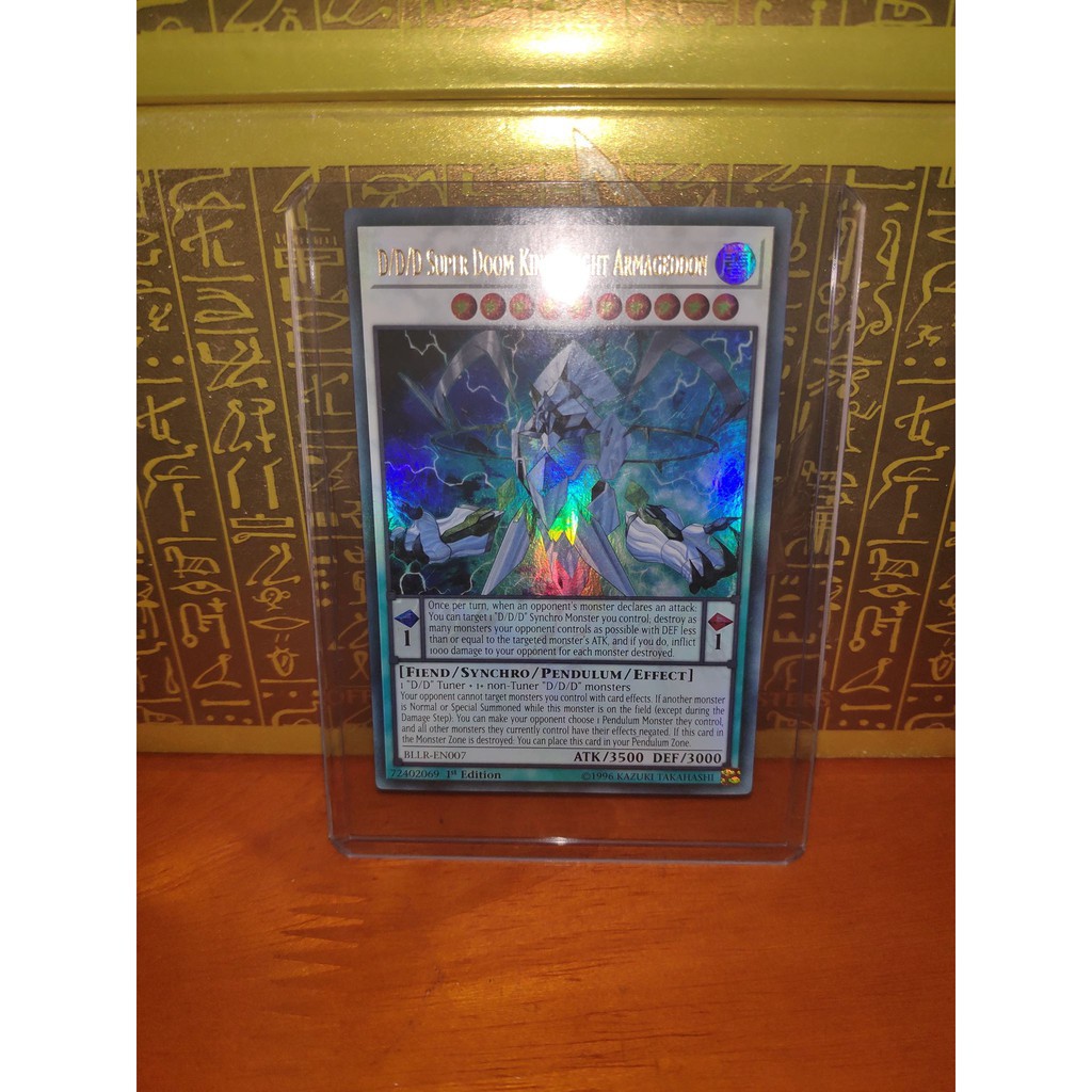 Thẻ Bài YUGIOH D/D/D Super Doom King Bright Armageddon – Ultra Rare - (Tặng Bọc Bài Nhựa Bảo Quản)