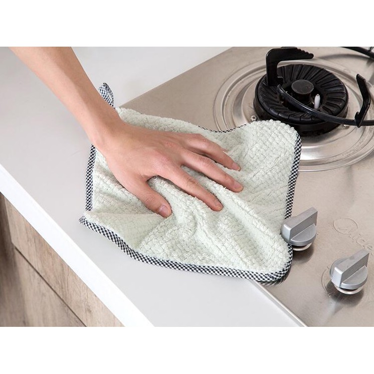 Khăn lau tay treo tường nhà bếp, bát đĩa, cốc chén siêu thấm nước chống dính dầu mỡ hai mặt