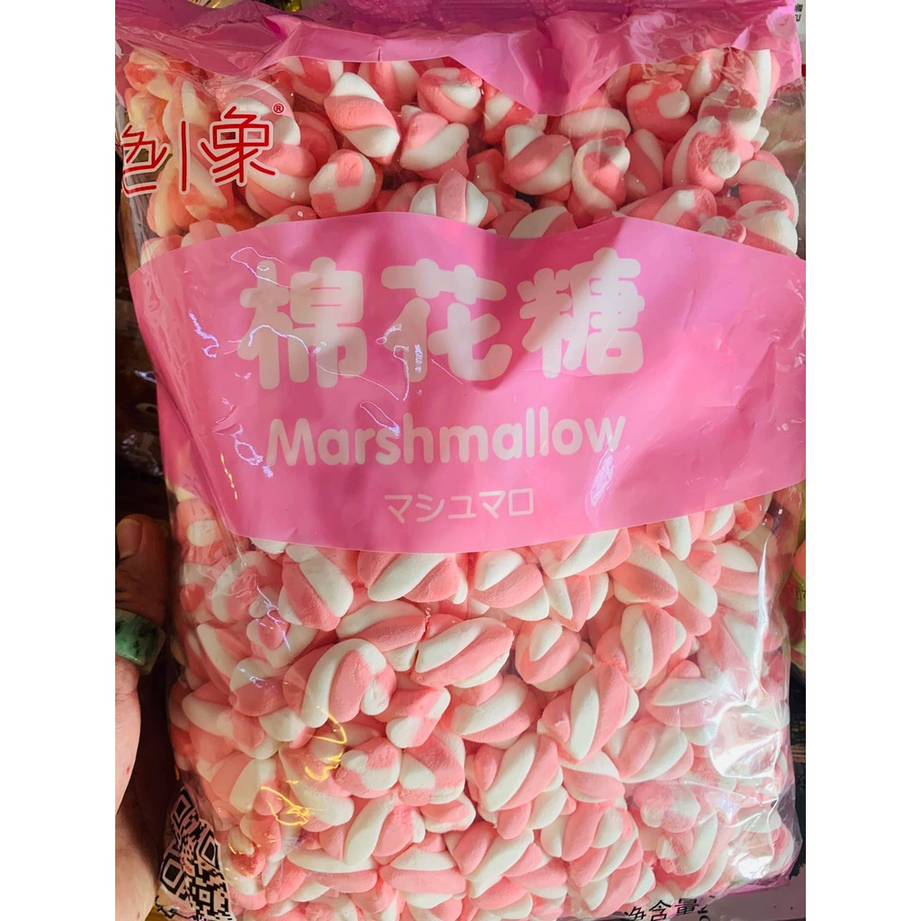 Kẹo Bông Marshmallow (Dưa Hấu, Bông Hoa, Xoắn, Trái Tim) - Lon 200gr