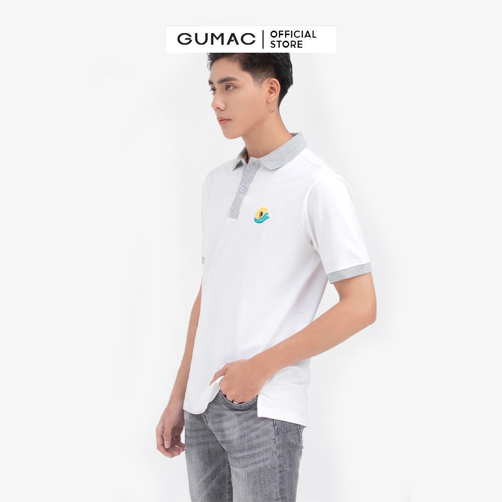 [Mã WABRGD12 giảm 10% đơn 250K] Áo thun polo nam phối bo cổ GUMAC ATNB6101 | BigBuy360 - bigbuy360.vn
