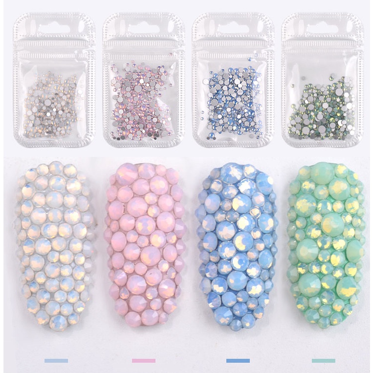 Gói hạt đá opal MISSCHEERING SS4-SS20 đính móng trang trí nghệ thuật 3D nhiều màu tùy chọn độc đáo
