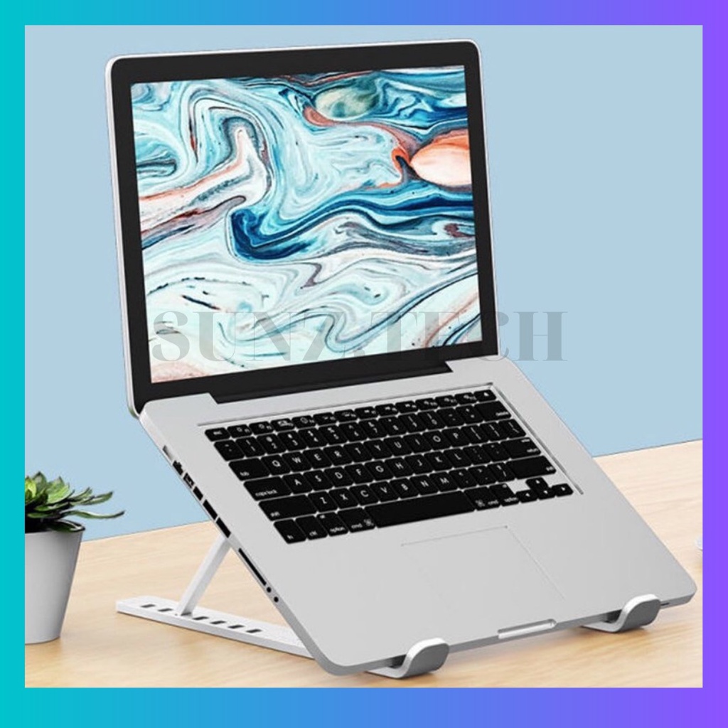 Giá đỡ laptop, macbook, ipad, kệ đỡ máy tính nhôm cao cấp tản nhiệt, tiện lợi sử dụng