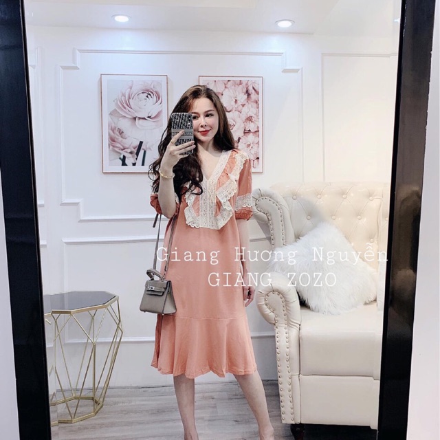 Váy thụng đuôi cá phối ren