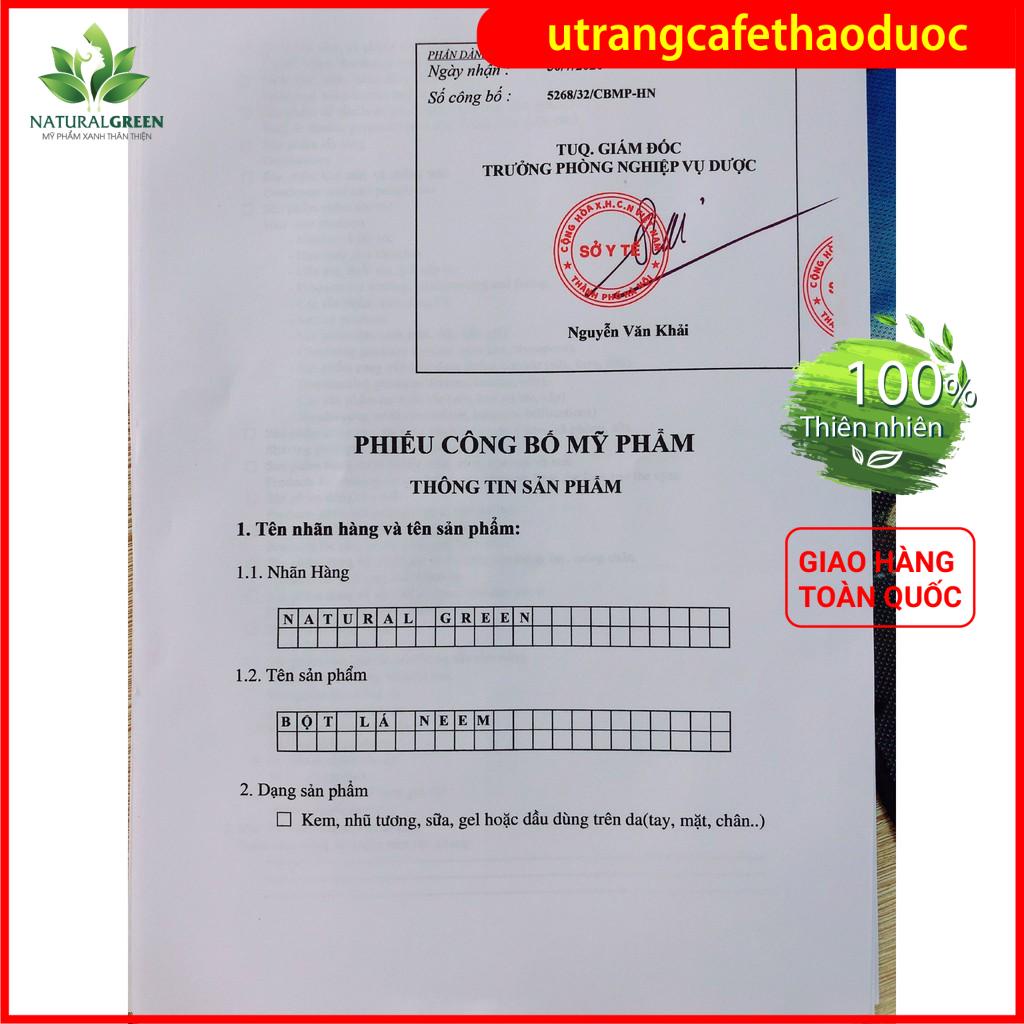 (MUA 1 TẶNG 2) Bột lá neem + ủ sữa non kích trắng con bò + CỌ ĐẮP MẶT bộ 3sp kích trắng da, ngăn ngừa mụn, mờ thâm nám