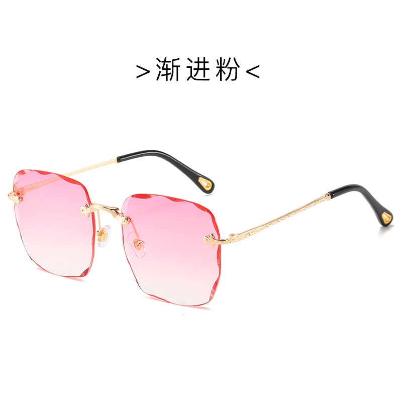 Kính Mát Gọng Vuông Không Gọng Hàng Mới Màu Gradient Thời Thượng Cho Nữ