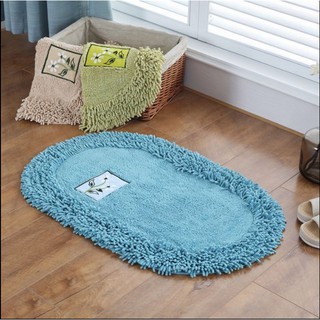 Thảm chùi chân chống trượt oval sợi 40x60cm