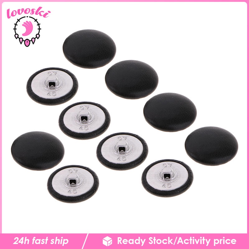 [Lovoski] Set 10 Nút Áo Bằng Da Nhân Tạo 2cm Trang Trí May Vá