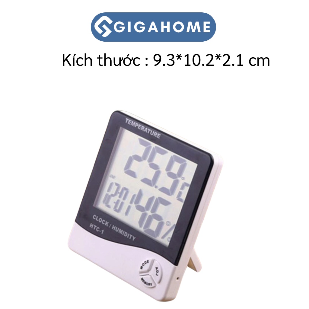 Nhiệt Kế Đo Độ Ẩm Không Khí, Nhiệt Độ Tích Hợp Đồng Hồ Điện Tử GIGAHOME 3361