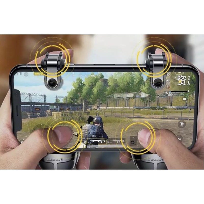 Loại Nào Tốt Hơn Kẹp Tay cầm game cao cấp Baseus L1R1 có nút chơi game PUBG cho smartphone Iphone , Samsung, Xiaomi✔️