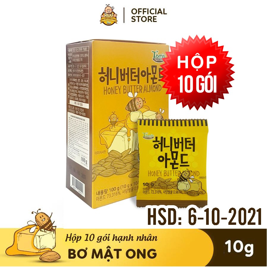 Hạnh Nhân Tẩm Hương Vị Tom's Farm - Gói 210g - Hàng Date Gần