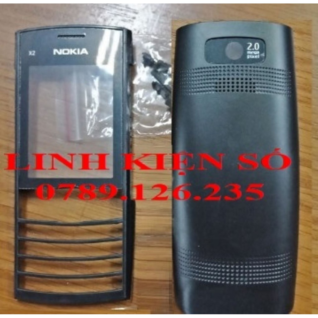 VỎ NOKIA X2 02 KHÔNG PHÍM MÀU ĐEN