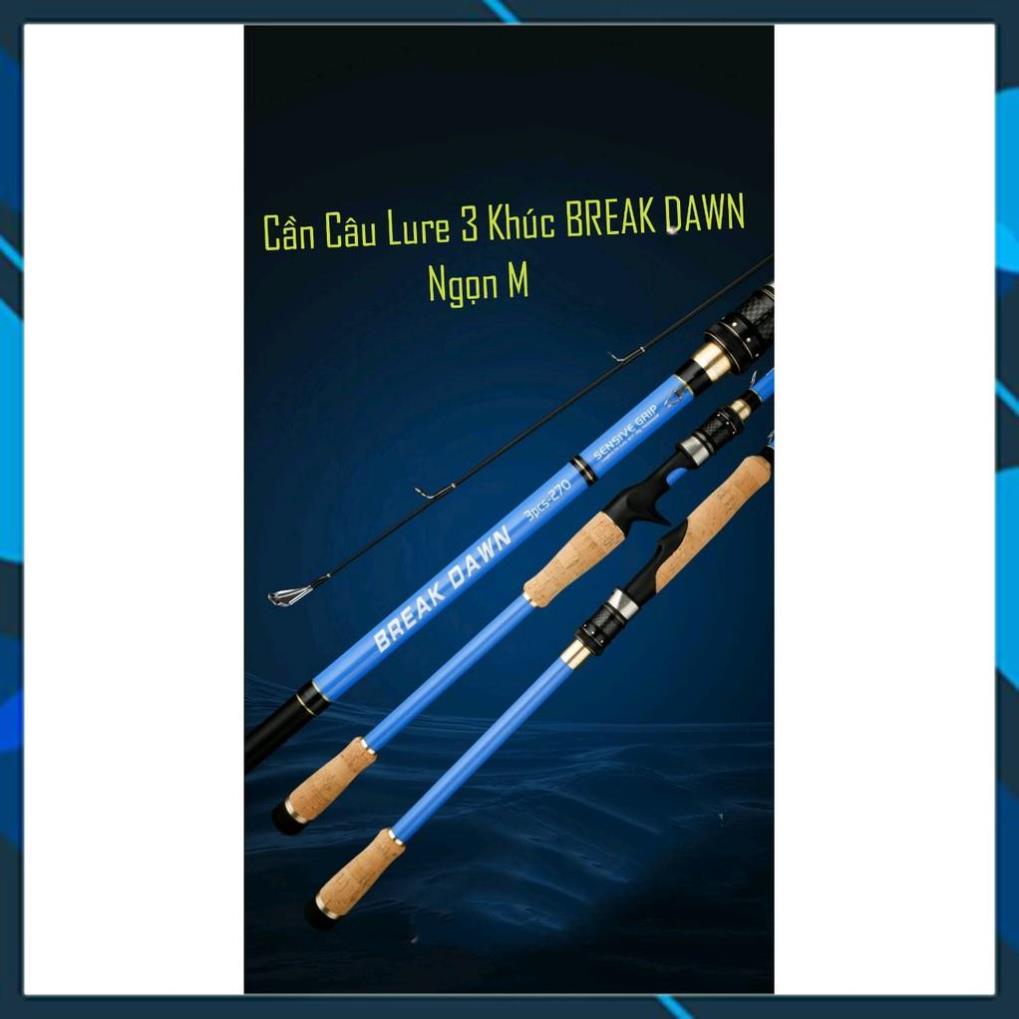 [Chất Lượng] Cần Câu Lure 3 Khúc BREAK DAWN Thu Gọn 65cm Đồ Câu Lure Cần chuyên câu lóc