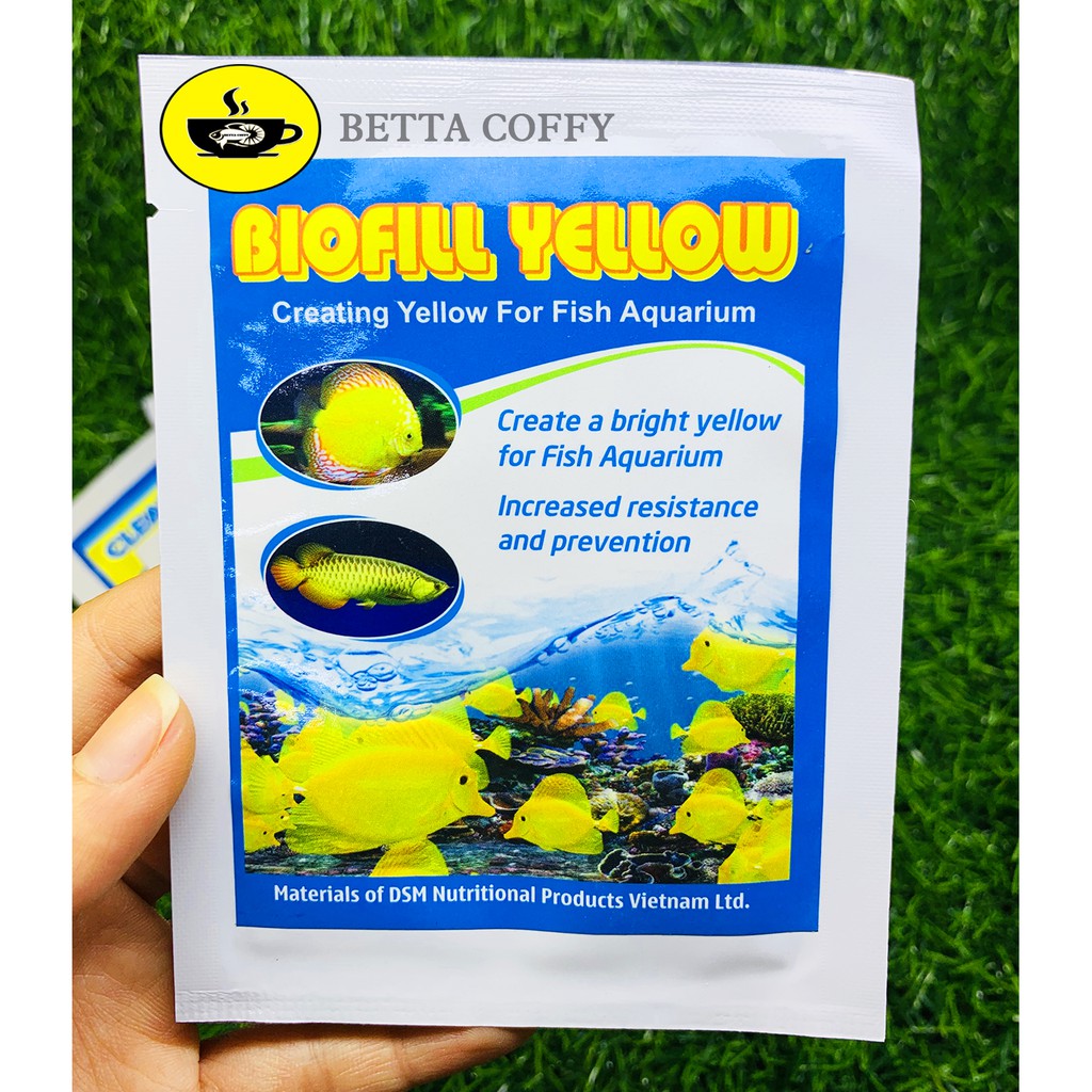 Chất tạo màu cho cá cảnh BIOFILL YELLOW Tạo Màu Vàng - 1 GÓI 10g