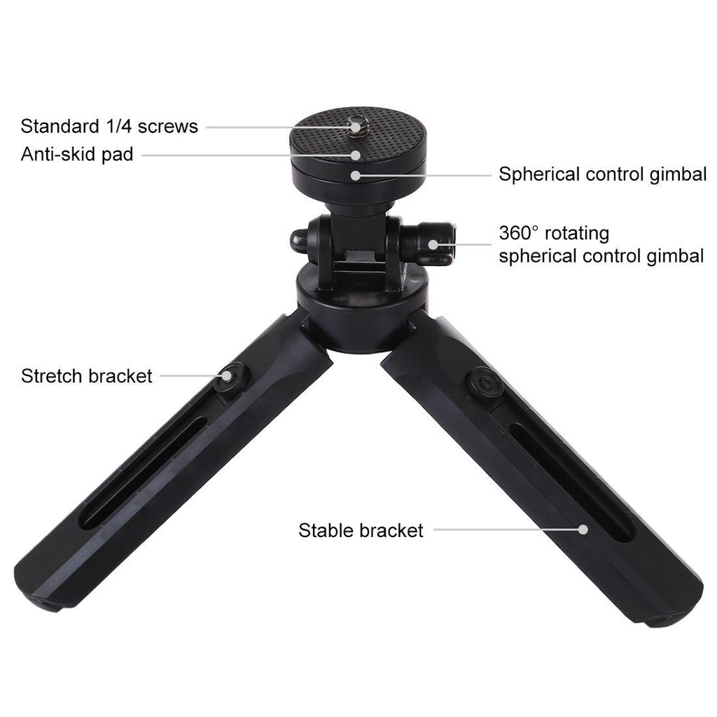 BTLIMER Giá Đỡ Ba Chân Di Động Kèm Vít 1 / 4 inch Cho Máy Ảnh DSLR