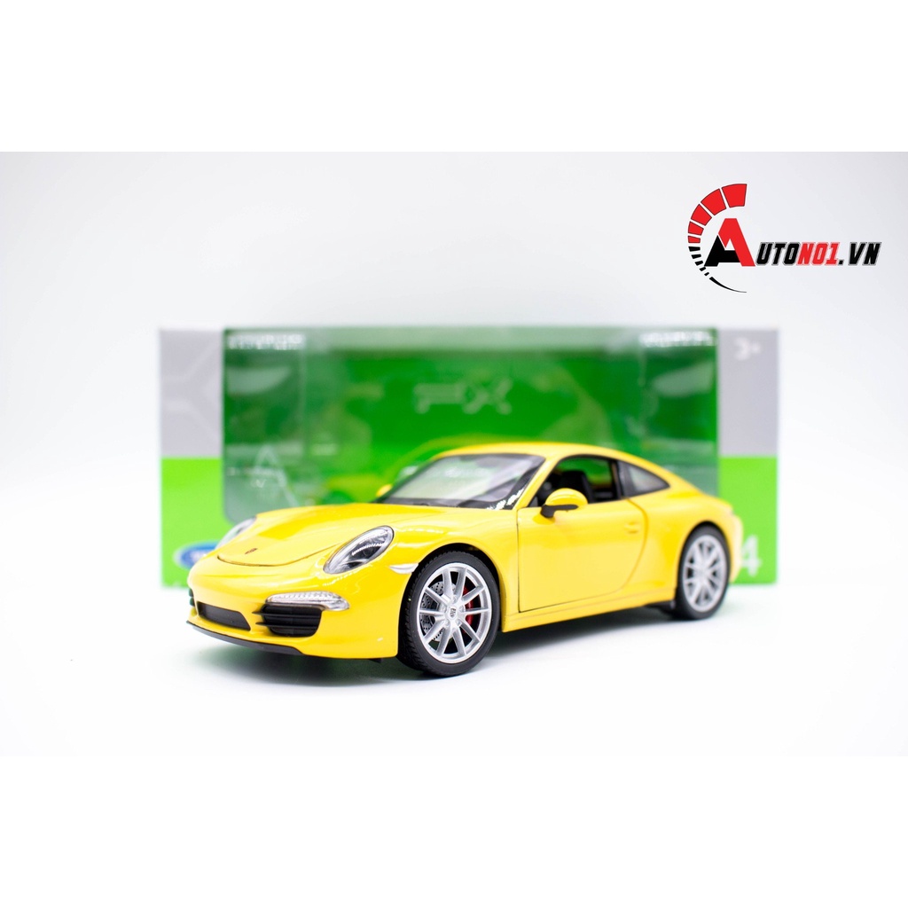 MÔ HÌNH XE PORSCHE 911 CARRERA S YELLOW 1:24 WELLY 5808