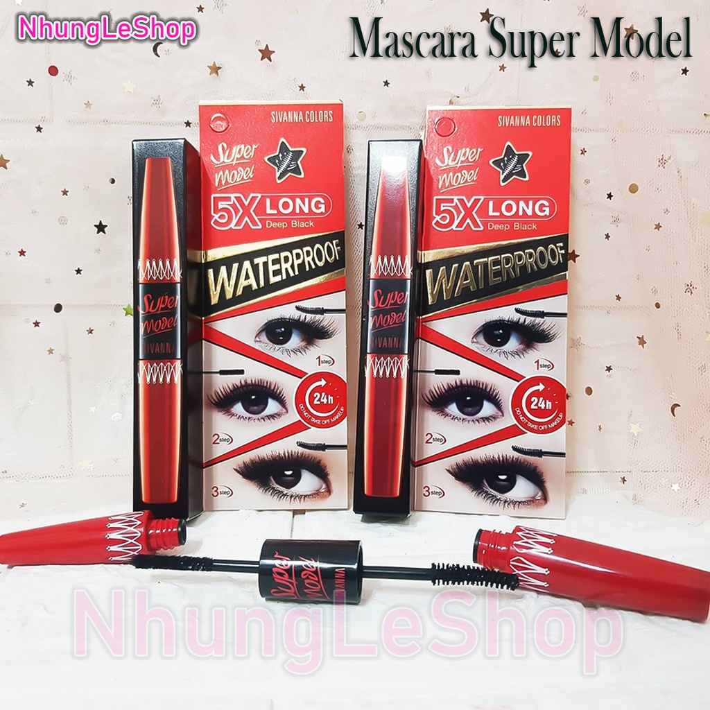 [Chính Hãng] Mascara 2 Đầu Sivanna Super Model 5X Long - Hàng Thái Lan