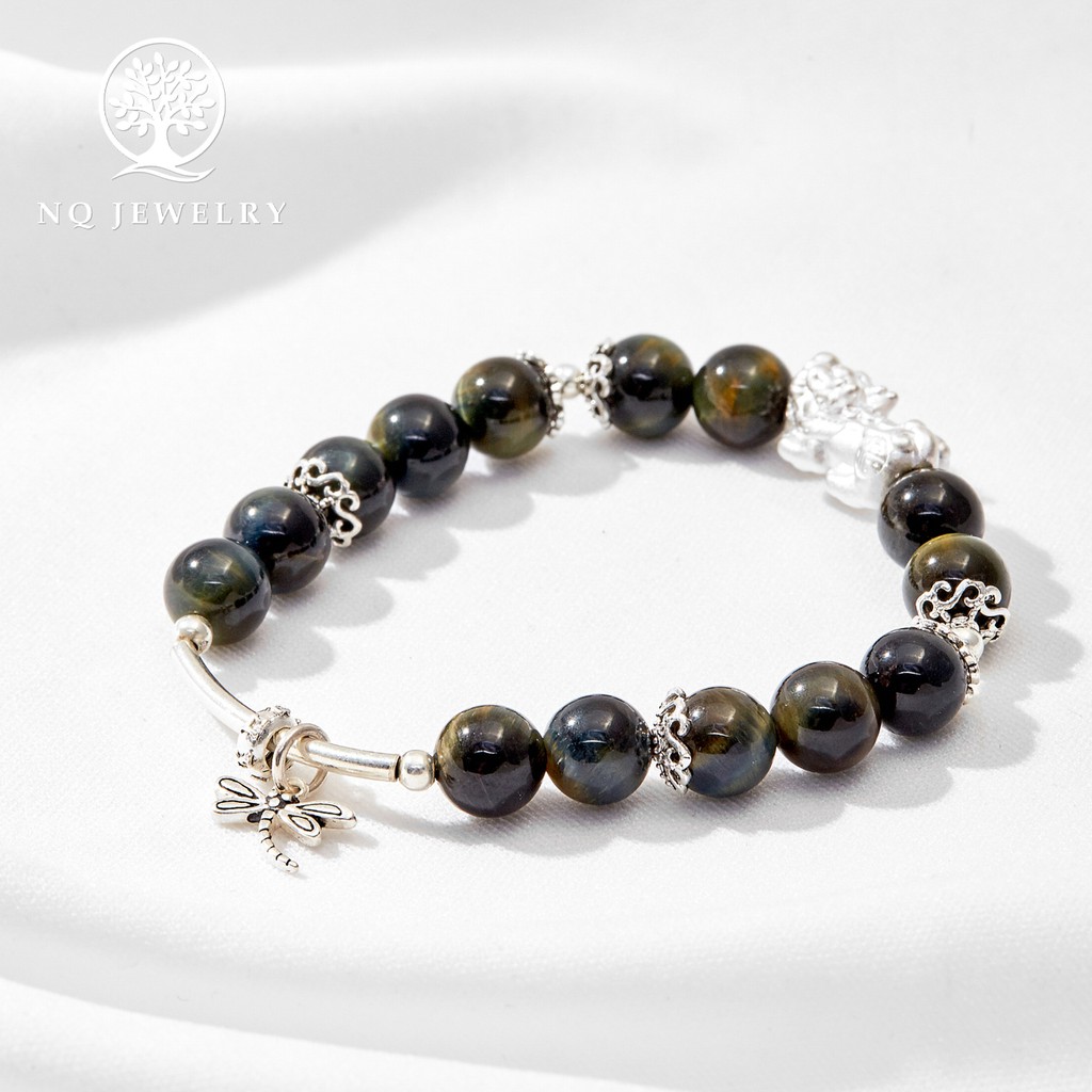 Vòng tay charm tỳ hưu treo và chuồn chuồn - NQ Jewelry