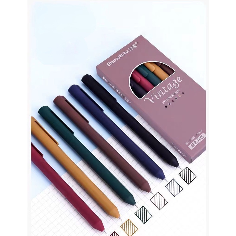 Bút Bi Sno White G601 Ngòi 0.5mm Cao Cấp Tiện Dụng