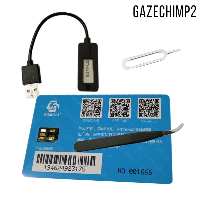 Thiết Bị Mở Rộng Thẻ Sim Điện Thoại Gazechimp2 Cho Iphone 5 / 6 / 7plus / 8 / Xs