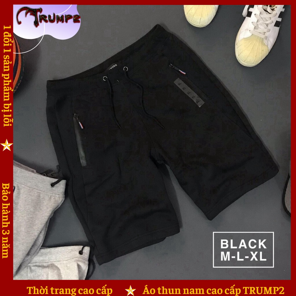Quần Short Nam 💝Giống Hình 100%💝 Chất Liệu Nỉ Cotton Xịn Dày Dặn Co Dãn Cực Tốt Hàng Xuất Khẩu - 3 Màu TRUMP2