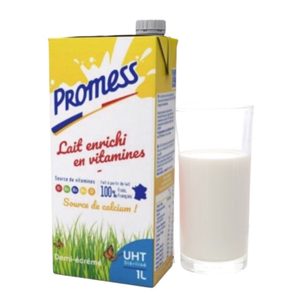 Date 3/2024-Thùng 6 hộp 1L sữa tươi không đường Vitamin Promess .