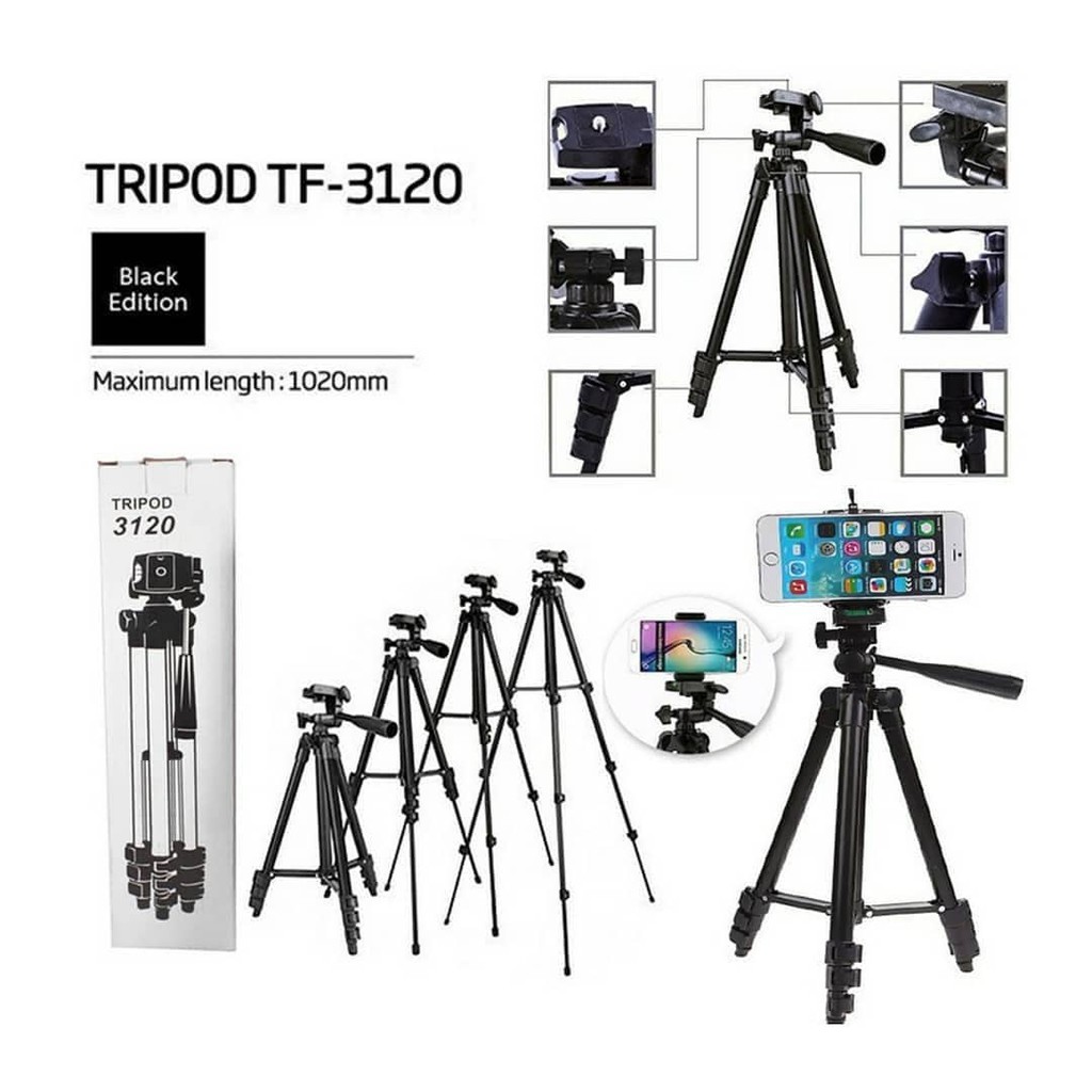 Tripod 3 chân TF-3120 đỡ máy chiếu, máy ảnh, điện thoại | BigBuy360 - bigbuy360.vn