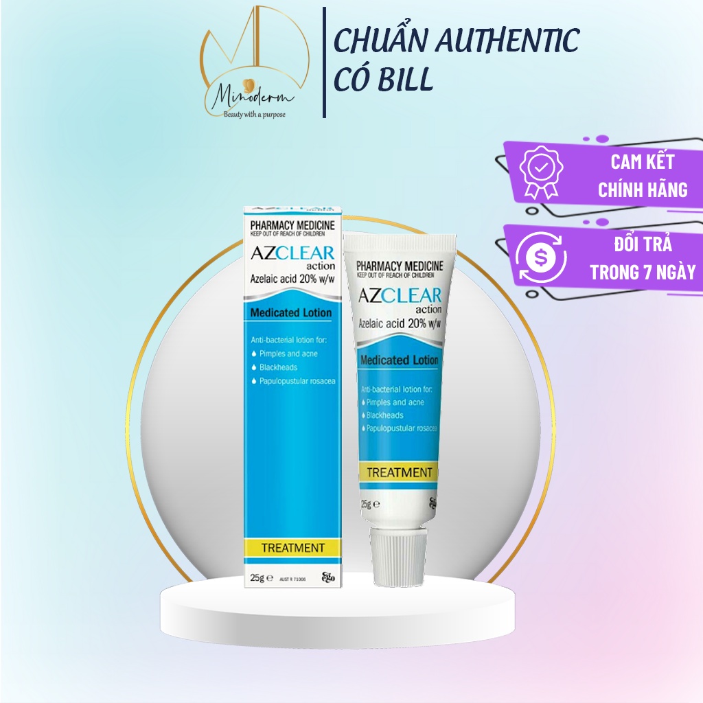 Azclear Action Medicated Lotion 20% Azelaic Acid giảm thâm mụn, giảm mụn trứng cá
