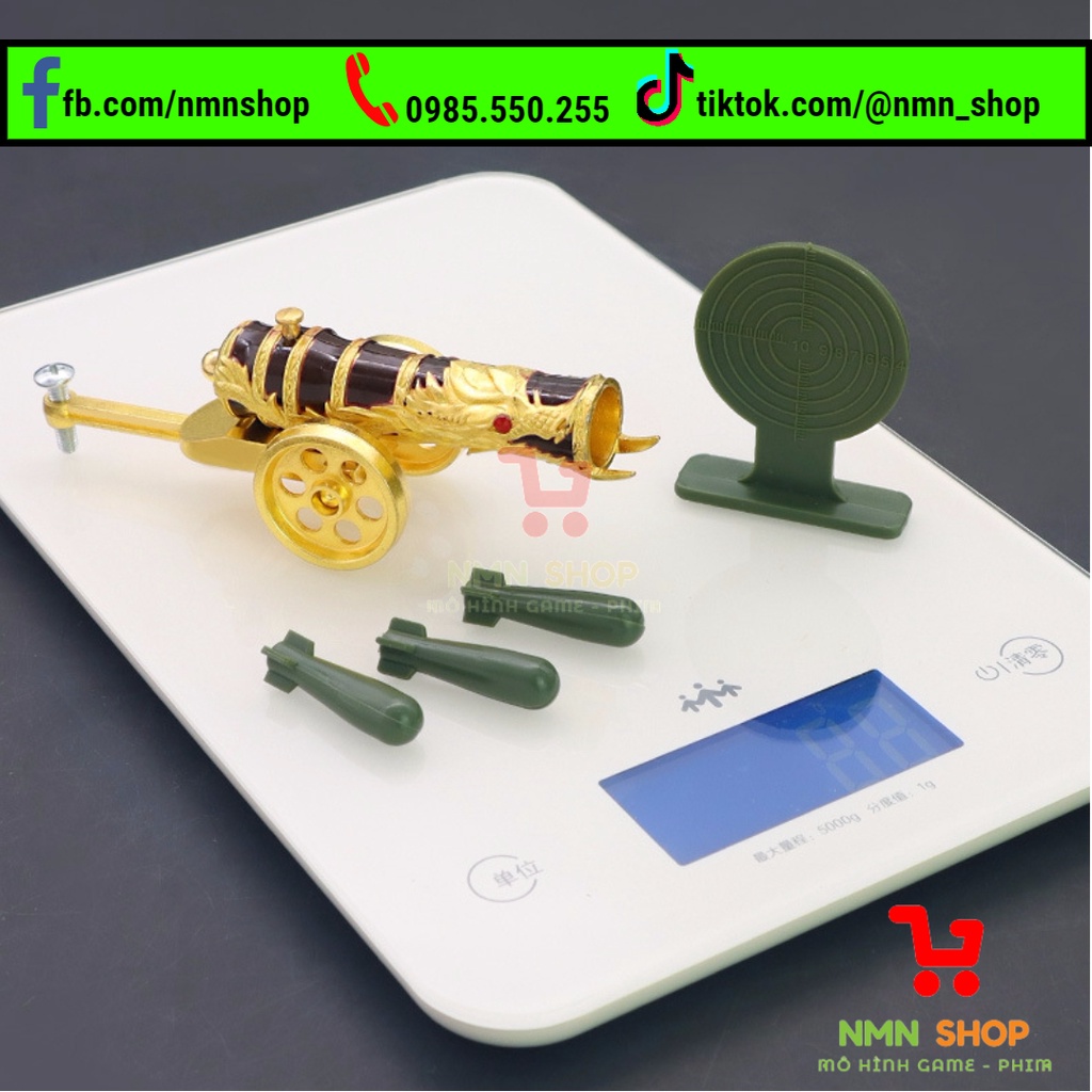 Mô hình Đại pháo súng thần công rồng vàng 12cm