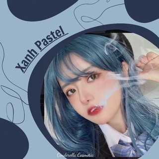 Thuốc nhuộm tóc Xanh Pastel (kèm trợ nhuộm, găng tay)