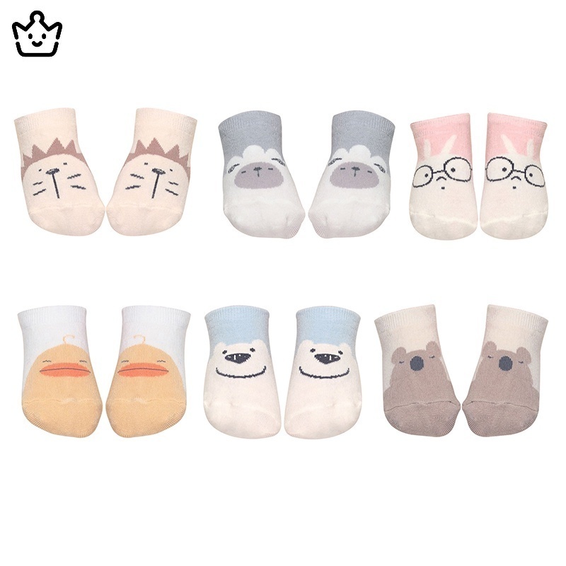 Vớ Cotton Chống Trượt Họa Tiết Hoạt Hình Dễ Thương Cho Bé Sơ Sinh JP6