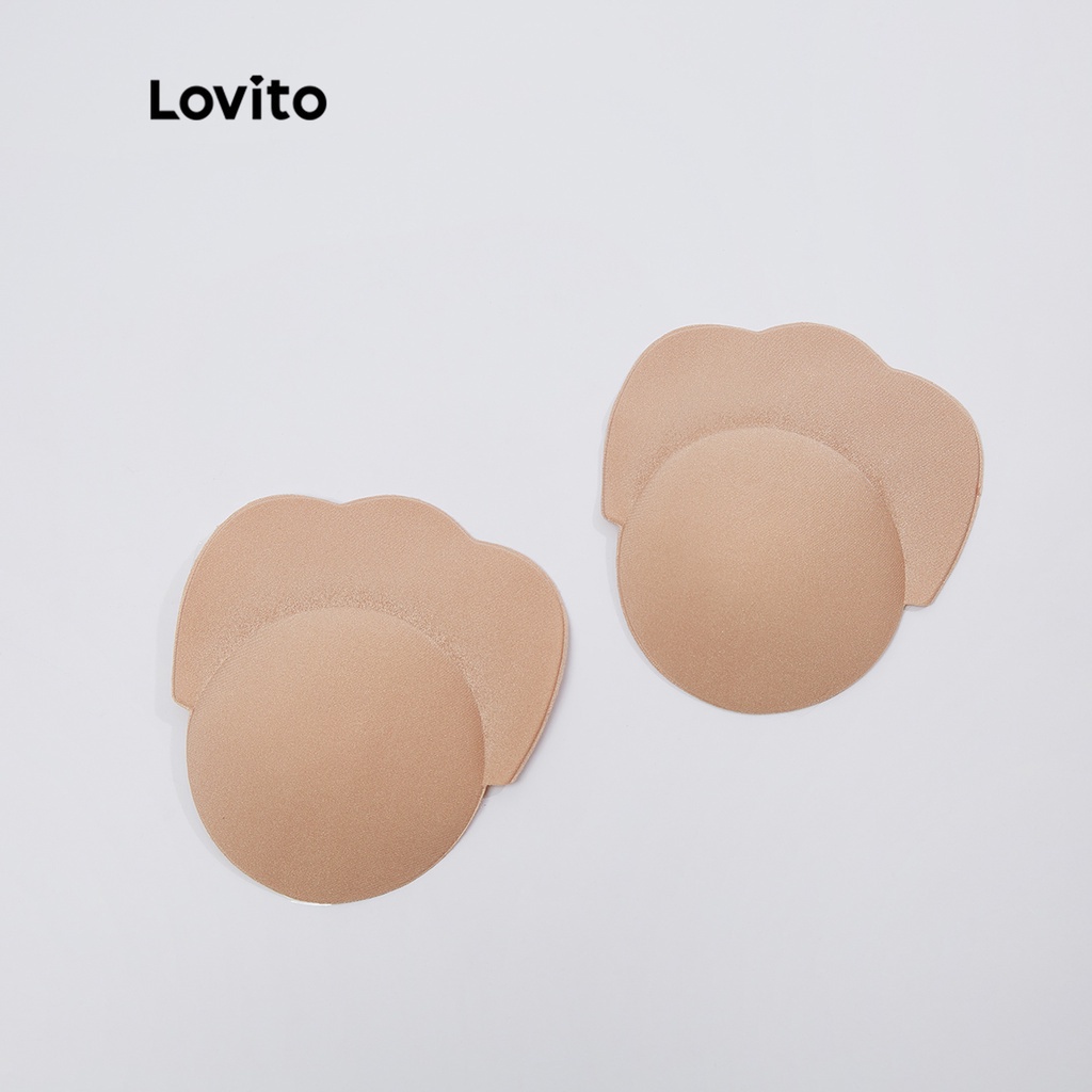 Phụ kiện đồ ngủ Lovito hình tròn phối ren màu trơn phong cách thường ngày L18X291 (Màu mơ/đen)