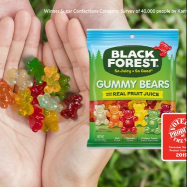 Kẹo dẻo gấu hữu cơ Gummy Bear Black Forest 23g của Mỹ