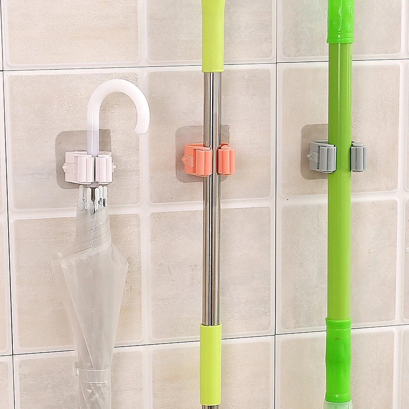 Giá Đỡ Chổi/Cọ/Cây Lau Nhà Gắn Tường Đa Năng Cho Nhà Bếp Nhà Tắm móc treo chổi chịu lực 6kg