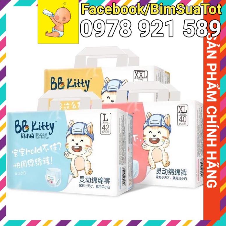 Bỉm/tã BB Kitty cao cấp đủ Size NB32 lót/S60 dán/M52 dán/M48 quần/ L46/XL44/XXL40
