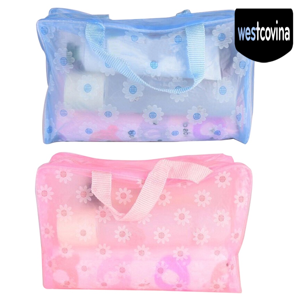 [Hot]☀ Túi Đựng Mỹ Phẩm Chống Thấm Nước Họa Tiết Hoa Xinh Xắn