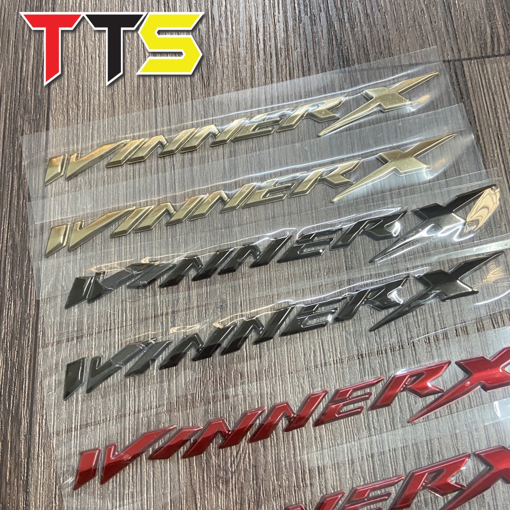 Bộ tem WINNER X đầy đủ màu sắc sử dụng dán ốp lườn 2 bên dàn áo, tem nhựa cứng zin xi bóng