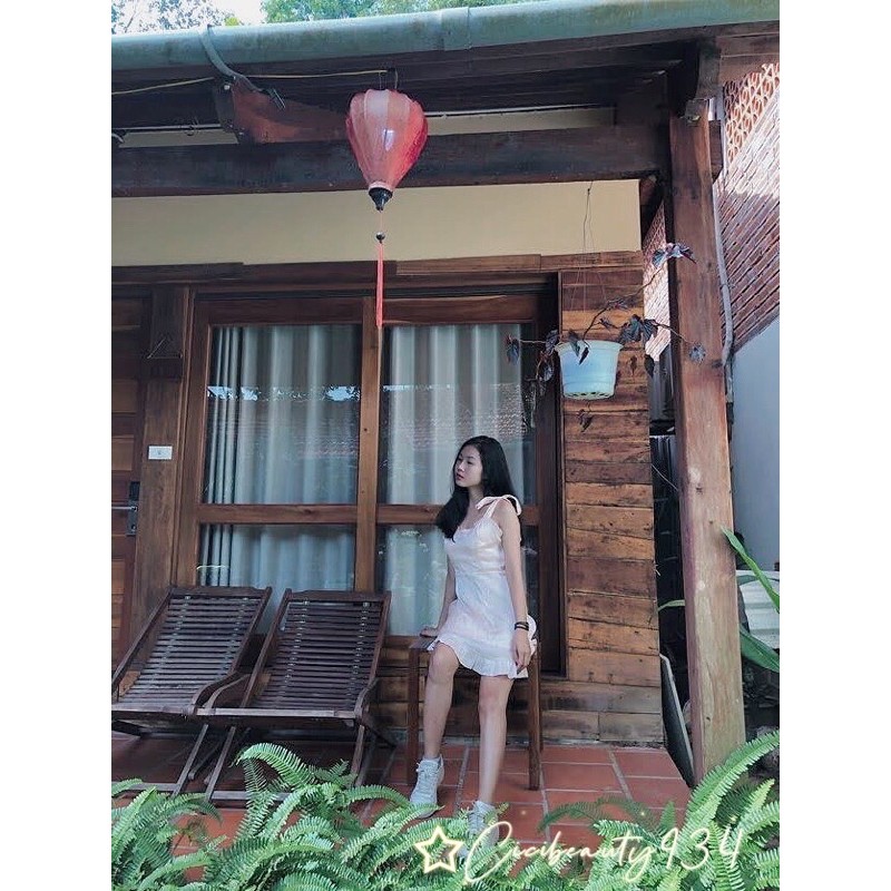 Đầm hai dây cột nơ F21 VNXK