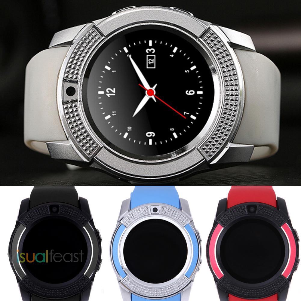 [sthouse]V8 1.22inch Smart Watch Support TF SIM Card Bluetooth Smartwatch For Phone-128633