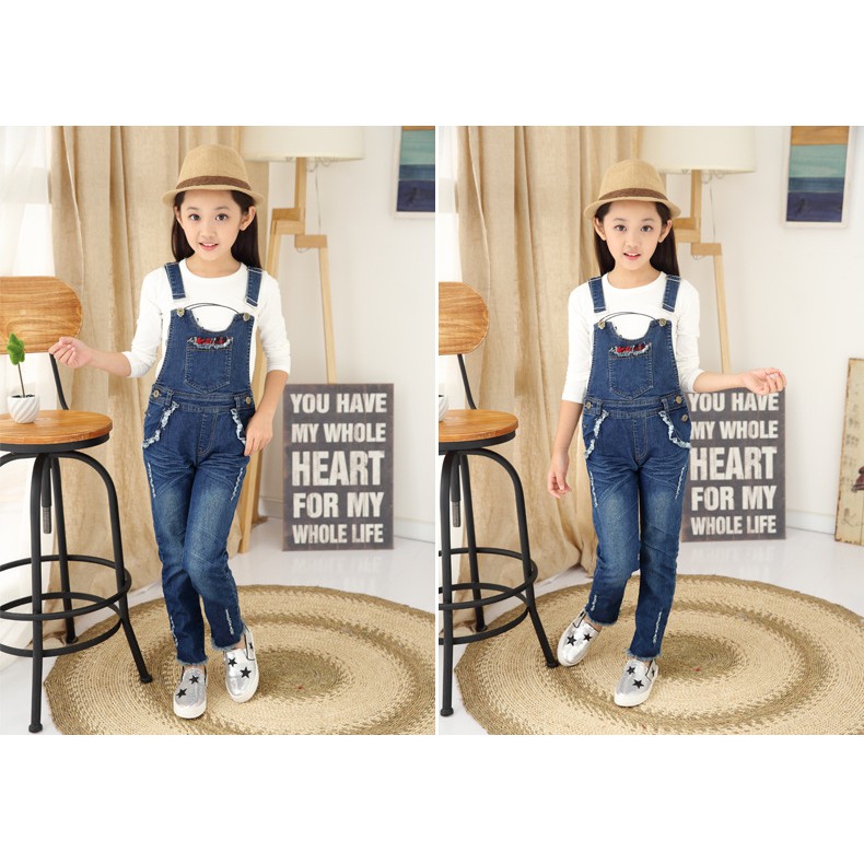 Yếm jean quần dài bé gái size cực đại diện Noel và Tết