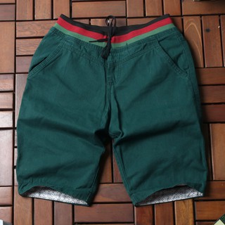 Quần short kaki nam xanh rêu lưng thun GN160 Gấu Nâu