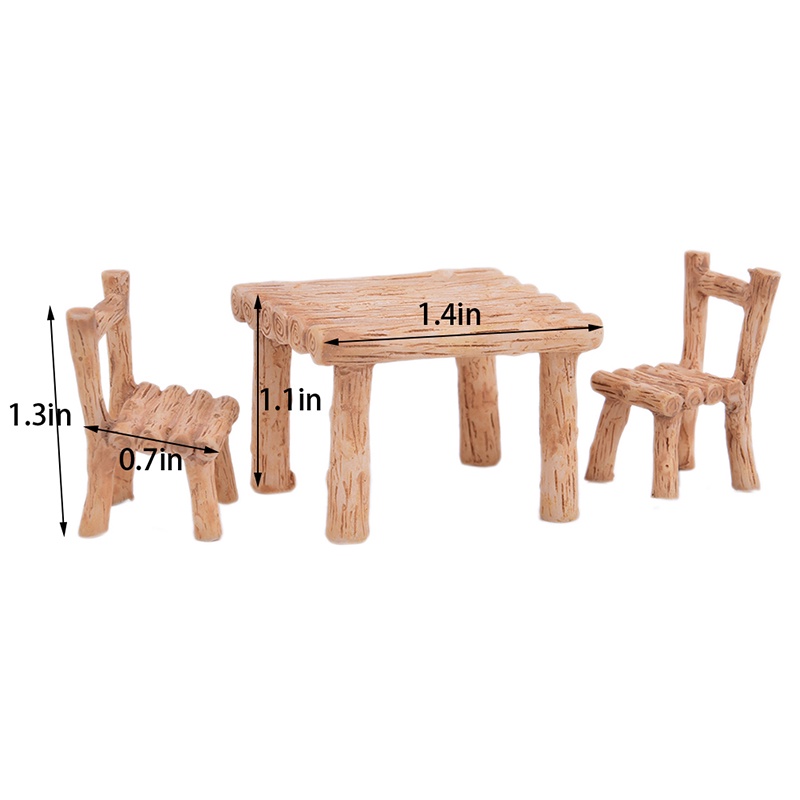 Mô Hình Ghế Nhựa mini Trang Trí Sân Vườn