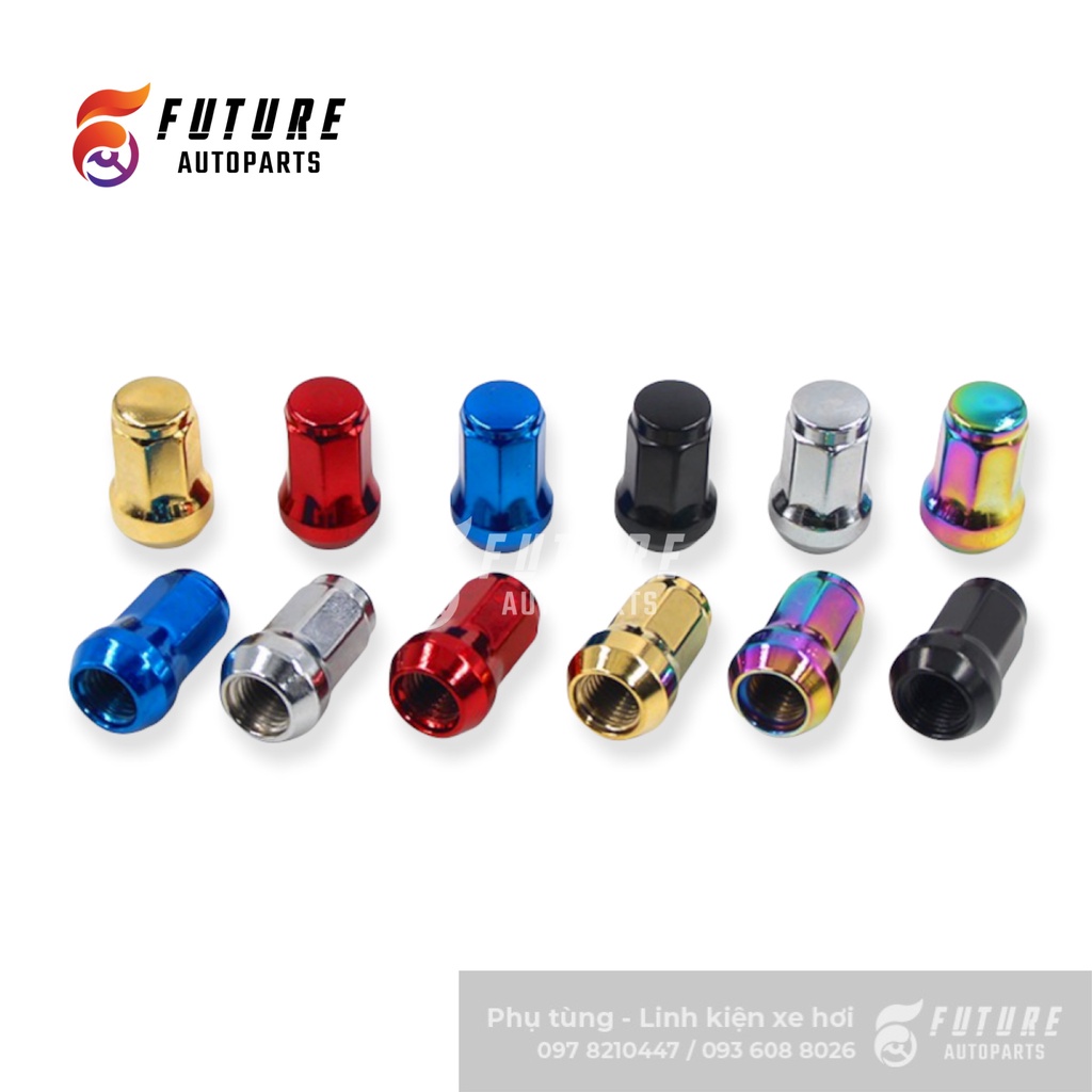 Bộ 16 chiếc, 20 chiếc ốc khóa độ kèm chìa nhiều màu sắc lựa chọn - Future Autoparts