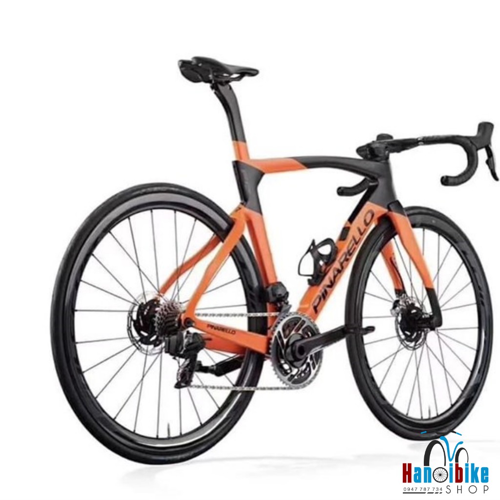 Khung sườn xe đạp đua carbon Pinarello F12 Cam sọc chéo đen