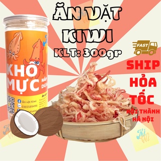 Khô mực hấp nước dừa, mực xé sợi hấp nước dừa, đồ ăn vặt Hà Nội