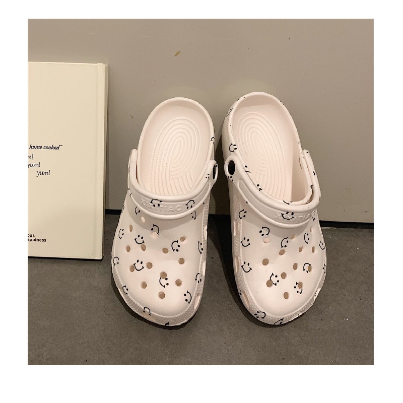 Giày Đế Dày Đục Lỗ Mùa Hè Dễ Thương Phong Cách Hàn Quốc Cho Nữ