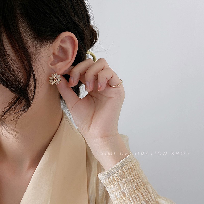 Bông tai hình hoa hướng dương bằng bạc 925 cao cấp F195