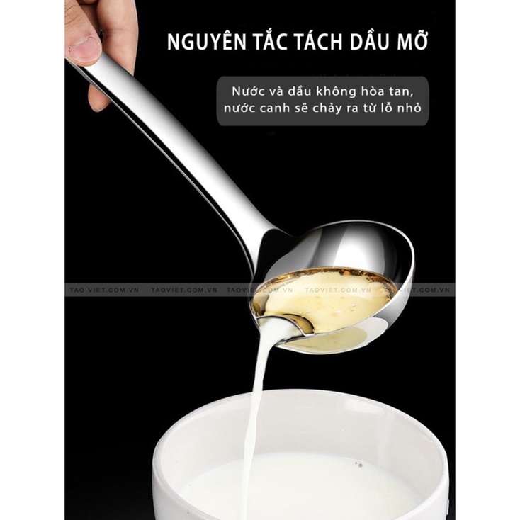 Muỗng canh lọc dầu mỡ thông minh inox 304
