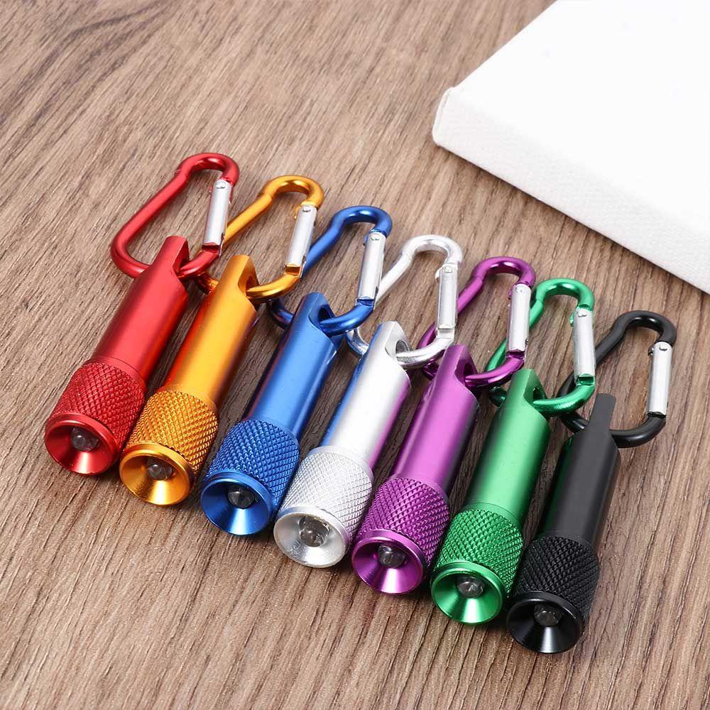 ☆Yola☆ Đèn Pin LED Mini Chống Thấm Nước Nhiều Màu Sắc Tiện Dụng Dùng Khi Đi Cắm Trại